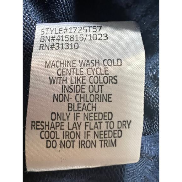 FORTUNE + IVY Sweater Pullover Zip Mock Neck Navy Women's Size XLarge New - Picture 12 of 13